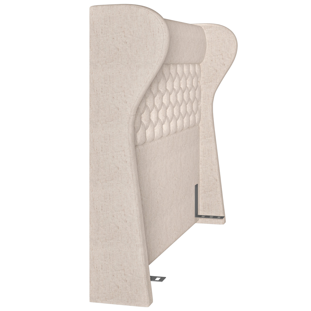 Cabeceira Cama Box Casal 140 cm P05 Madrid Linho Bege Claro - Lyam Decor