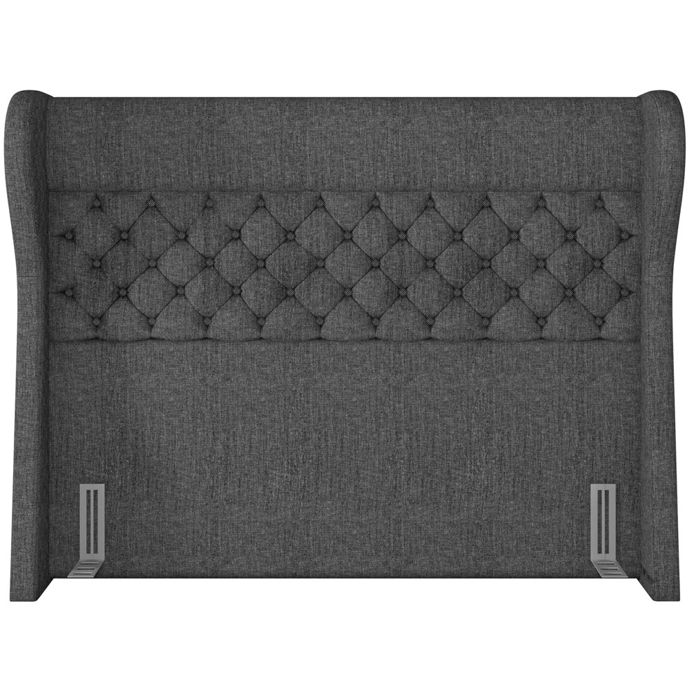 Cabeceira Cama Box Casal 140 cm P05 Madrid Linho Cinza Escuro - Lyam Decor