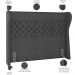 Cabeceira Cama Box Casal 140 cm P05 Madrid Linho Cinza Escuro - Lyam Decor