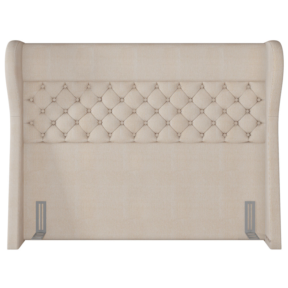Cabeceira Cama Box Casal 140 cm P05 Madrid Linho Creme - Lyam Decor
