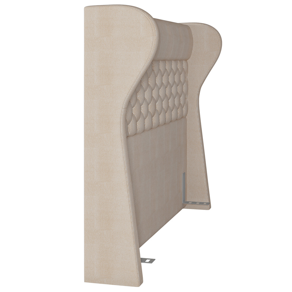 Cabeceira Cama Box Casal 140 cm P05 Madrid Linho Creme - Lyam Decor