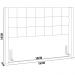 Cabeceira Cama Box Casal 140 cm P05 Paris Linho Bege Claro - Lyam Decor