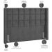 Cabeceira Cama Box Casal 140 cm P05 Paris Linho Cinza Escuro - Lyam Decor