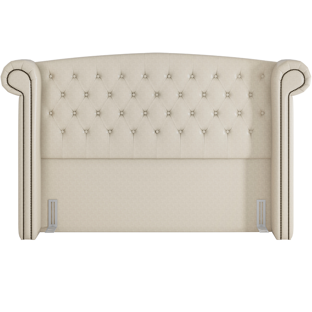 Cabeceira Cama Box Casal 140 cm P05 Sofia Facto Dunas Pérola - Lyam Decor