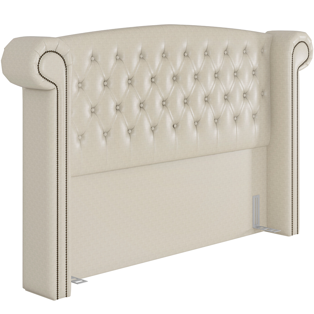 Cabeceira Cama Box Casal 140 cm P05 Sofia Facto Dunas Pérola - Lyam Decor