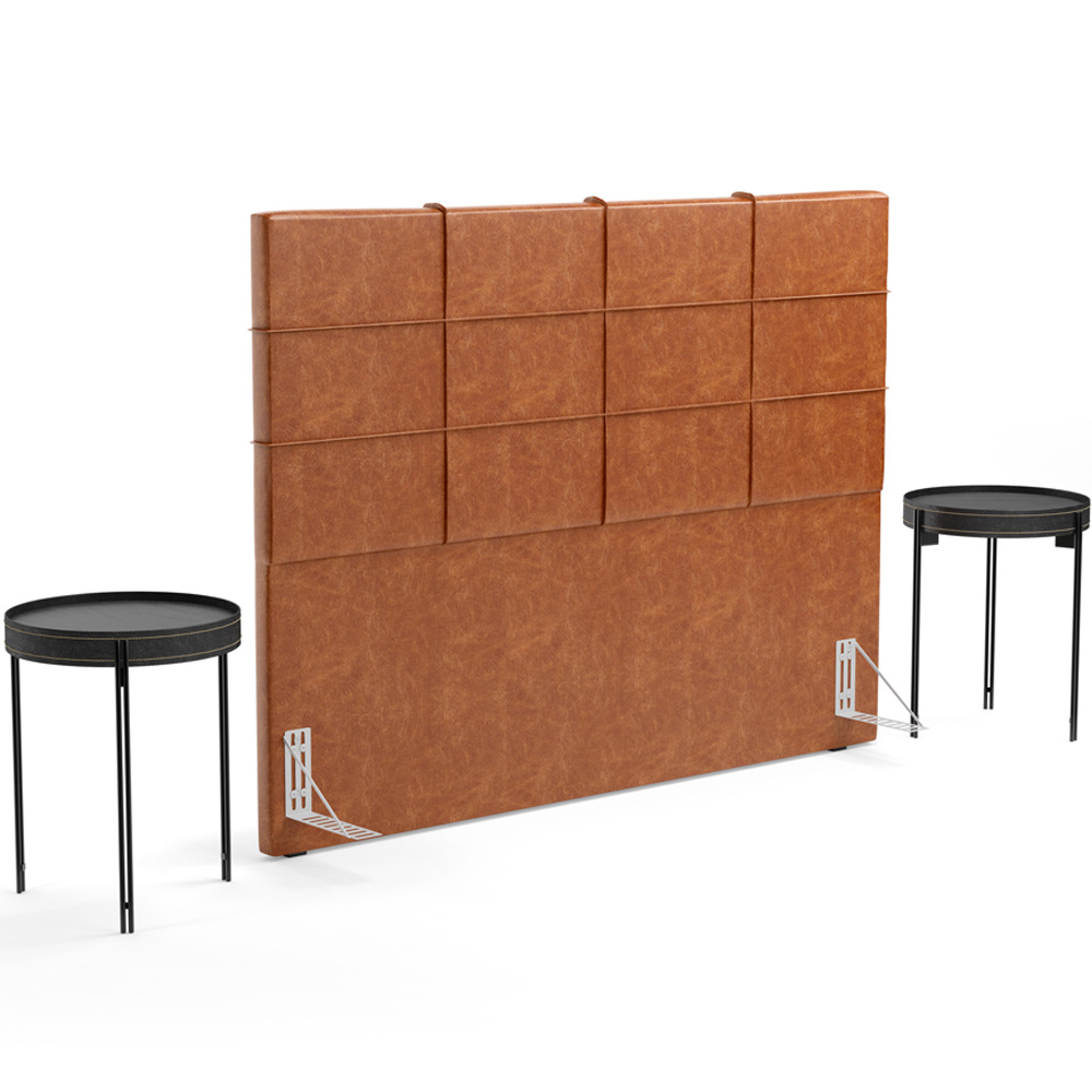 Cabeceira Cama Box Casal 140 cm Roma W01 Couríssimo Camel - Lyam