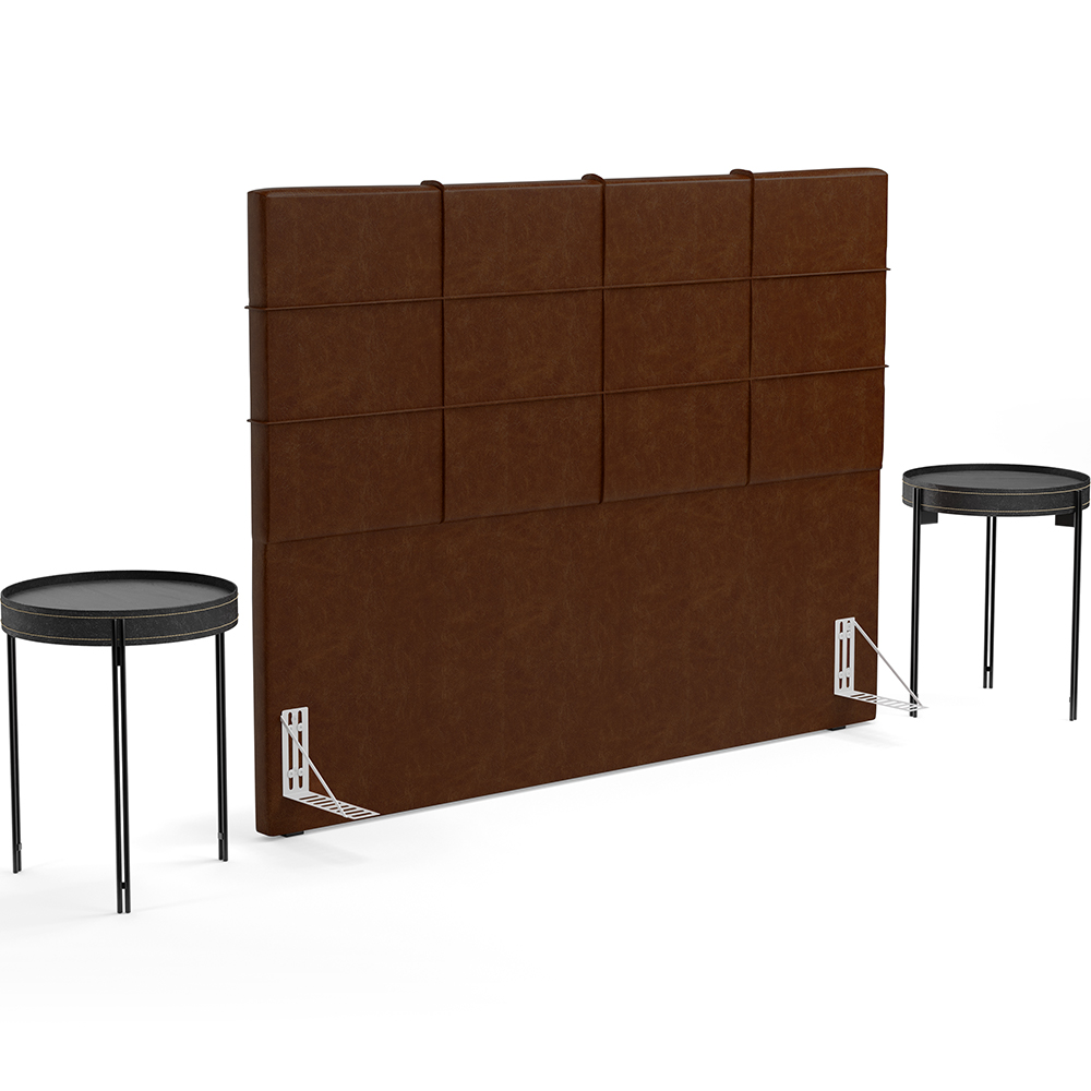 Cabeceira Cama Box Casal 140 cm Roma W01 Couríssimo Marrom - Lyam