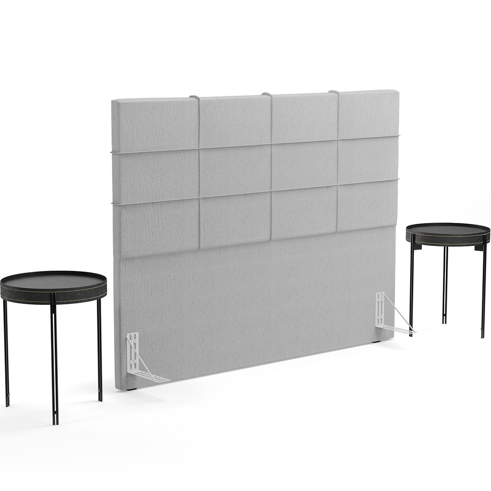 Cabeceira Cama Box Casal 140 cm Roma W01 Linho Cinza - Lyam