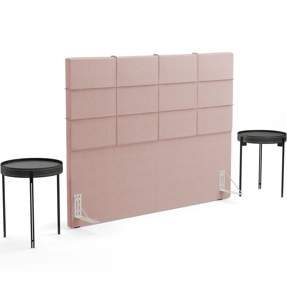 Cabeceira Cama Box Casal 140 cm Roma W01 Linho Rosê - Lyam