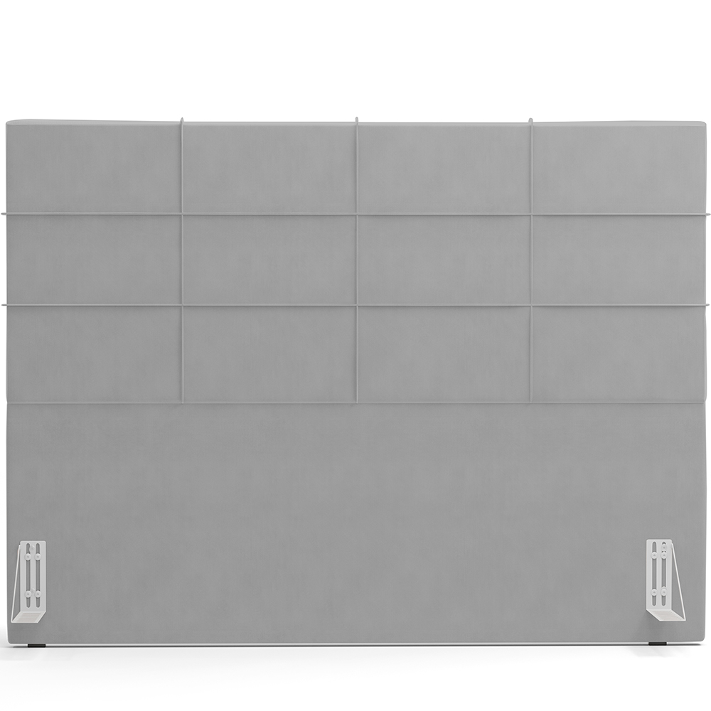 Cabeceira Cama Box Casal 140 cm Roma W01 Suede Cinza - Lyam
