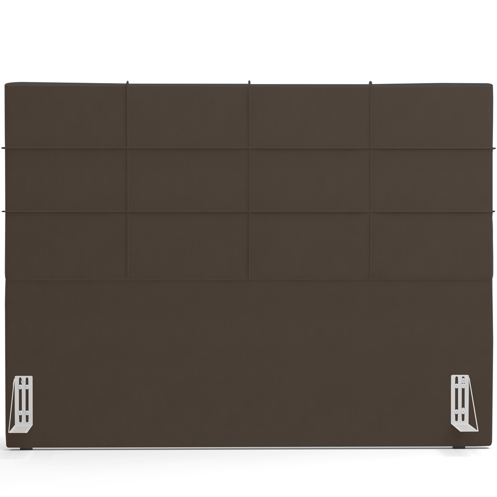 Cabeceira Cama Box Casal 140 cm Roma W01 Suede Marrom - Lyam