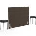 Cabeceira Cama Box Casal 140 cm Roma W01 Suede Marrom - Lyam