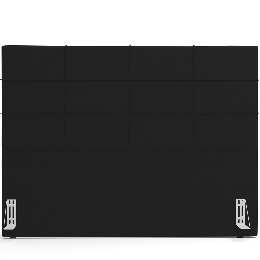 Cabeceira Cama Box Casal 140 cm Roma W01 Suede Preto - Lyam
