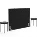 Cabeceira Cama Box Casal 140 cm Roma W01 Suede Preto - Lyam