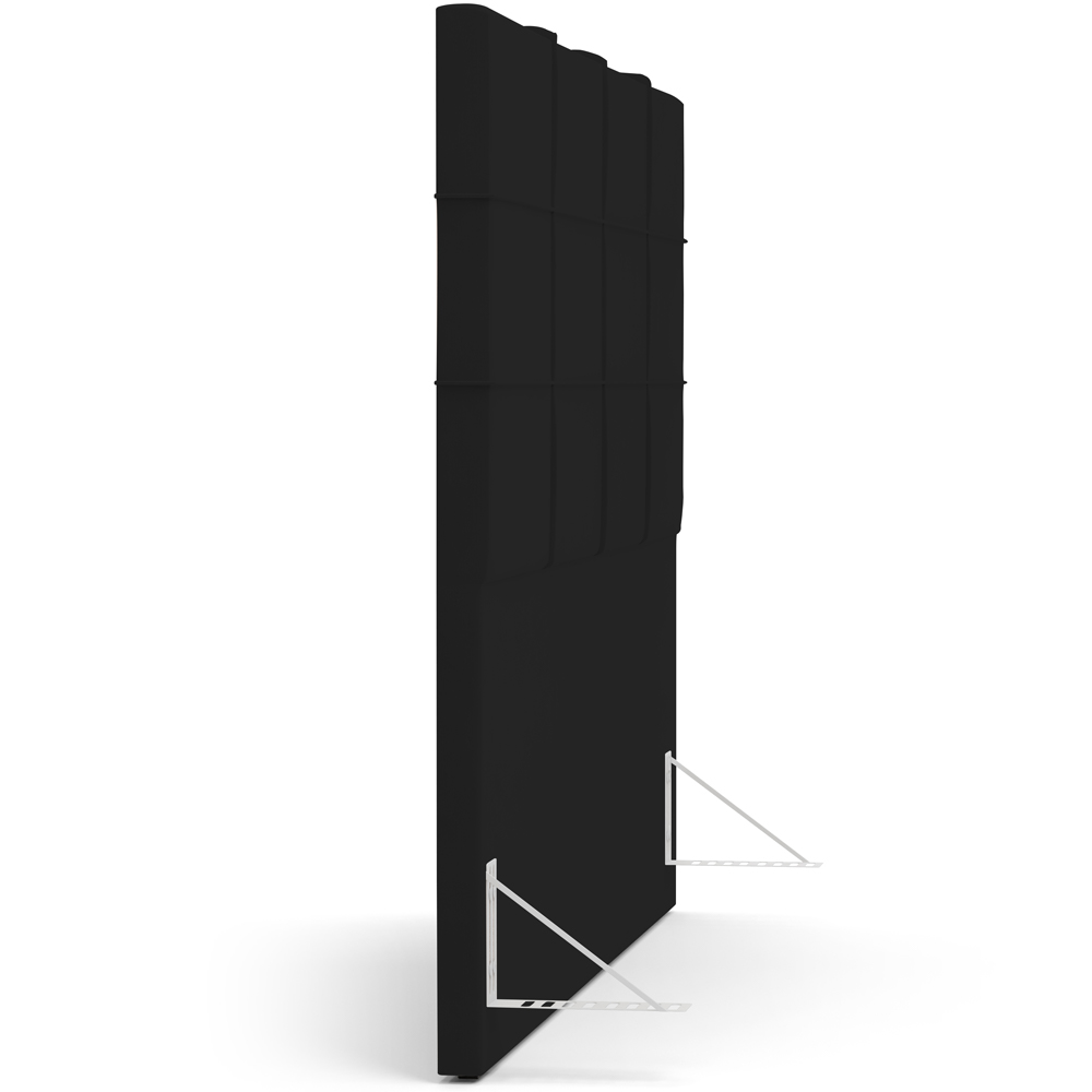 Cabeceira Cama Box Casal 140 cm Roma W01 Suede Preto - Lyam