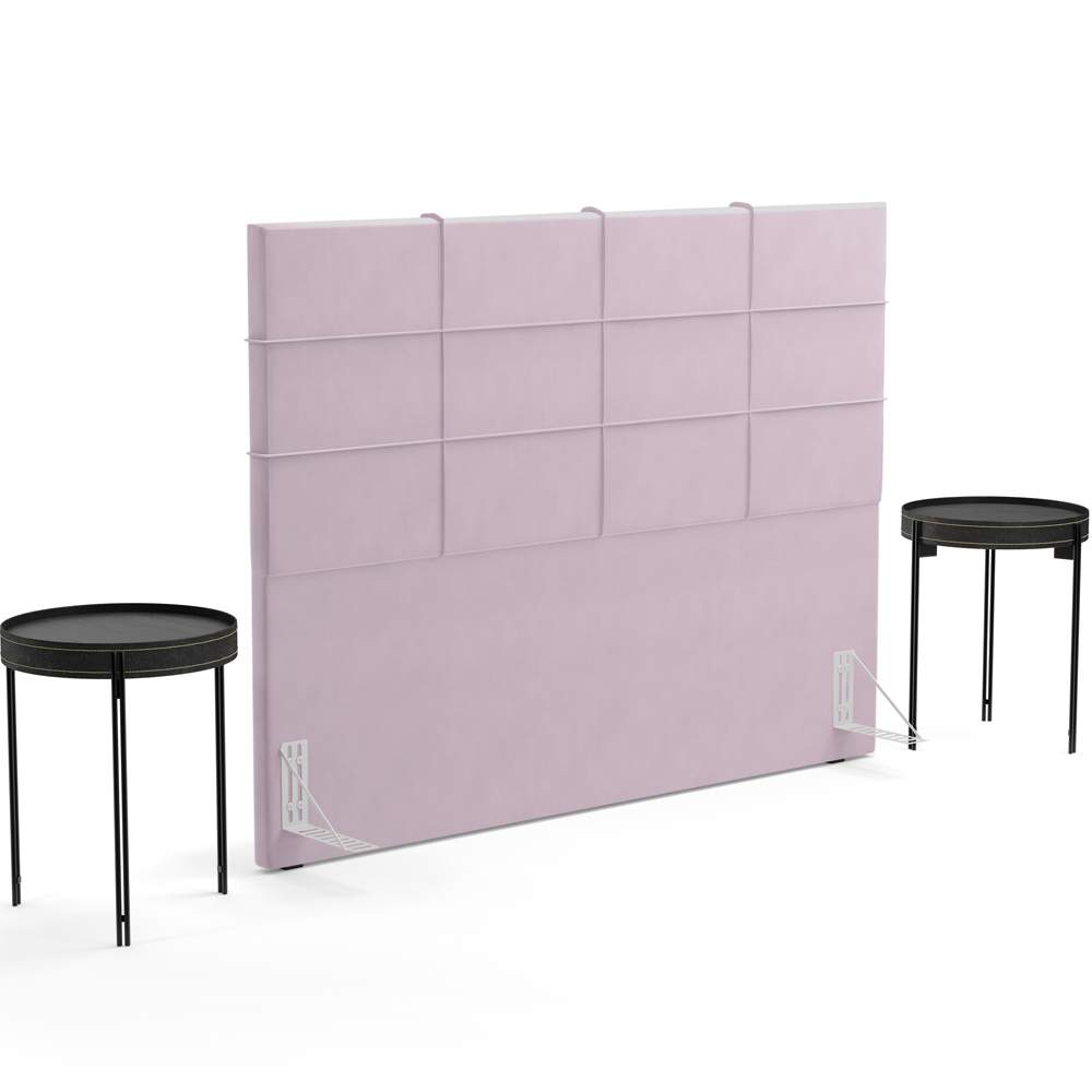 Cabeceira Cama Box Casal 140 cm Roma W01 Suede Rosê - Lyam