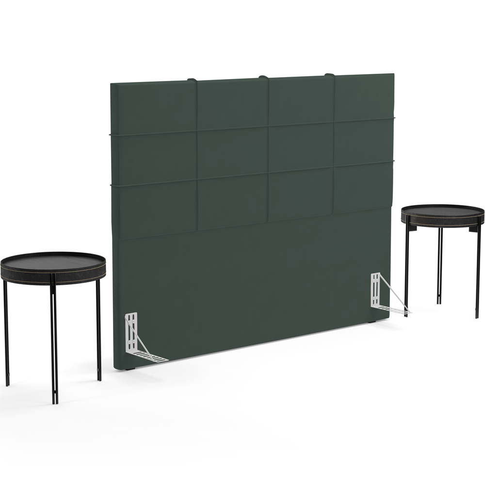 Cabeceira Cama Box Casal 140 cm Roma W01 Suede Verde Musgo - Lyam