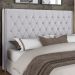 Cabeceira Cama Box Casal 140cm Estofada Frizza P05 Veludo Cinza - Lyam Decor