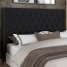 Cabeceira Cama Box Casal 140cm Estofada Frizza P05 Veludo Preto - Lyam Decor