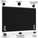 Cabeceira Cama Box Casal 140cm Estofada Frizza P05 Veludo Preto - Lyam Decor