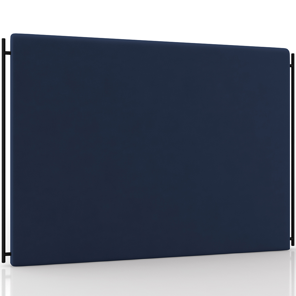 Cabeceira Cama Box Casal 140cm Estofada Goya P05 Veludo Azul Marinho - Lyam Decor