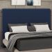 Cabeceira Cama Box Casal 140cm Estofada Goya P05 Veludo Azul Marinho - Lyam Decor