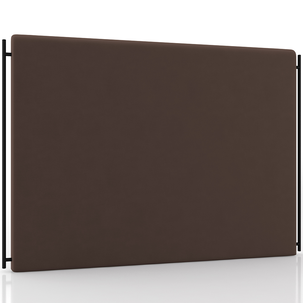 Cabeceira Cama Box Casal 140cm Estofada Goya P05 Veludo Marrom - Lyam Decor