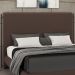 Cabeceira Cama Box Casal 140cm Estofada Goya P05 Veludo Marrom - Lyam Decor