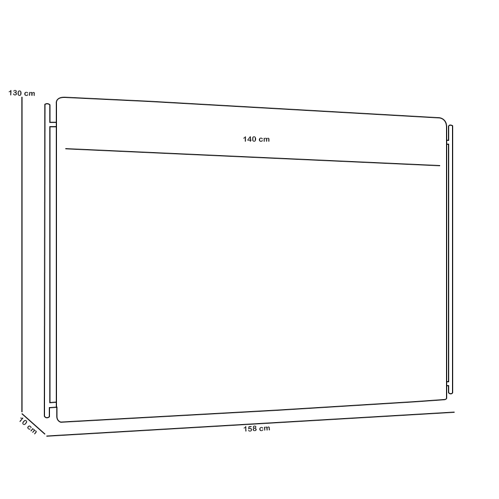 Cabeceira Cama Box Casal 140cm Estofada Goya P05 Veludo Marrom - Lyam Decor