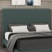 Cabeceira Cama Box Casal 140cm Estofada Goya P05 Veludo Verde Musgo - Lyam Decor