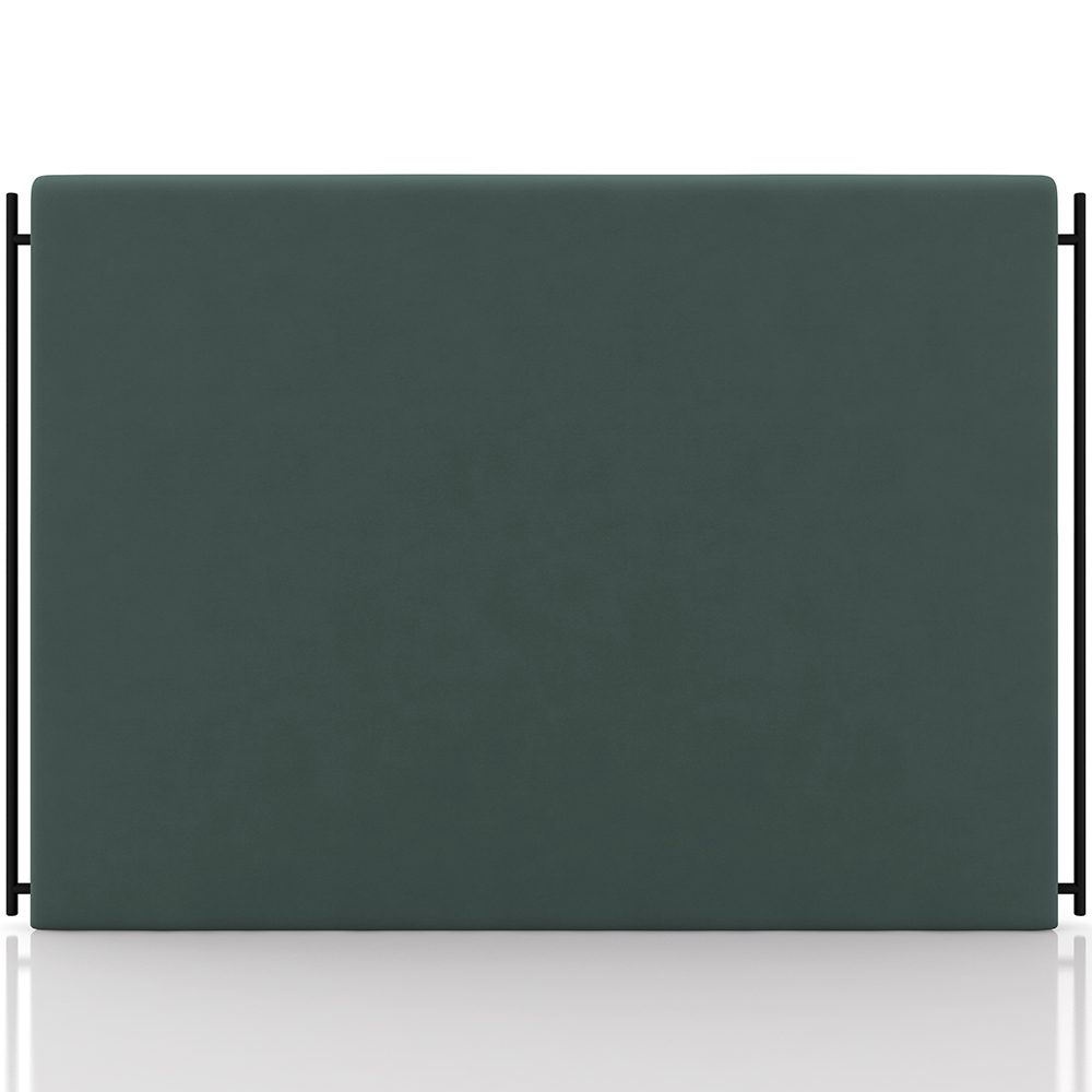 Cabeceira Cama Box Casal 140cm Estofada Goya P05 Veludo Verde Musgo - Lyam Decor