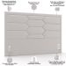 Cabeceira Cama Box Casal 140cm Estofada Nora P05 Veludo Cinza - Lyam Decor