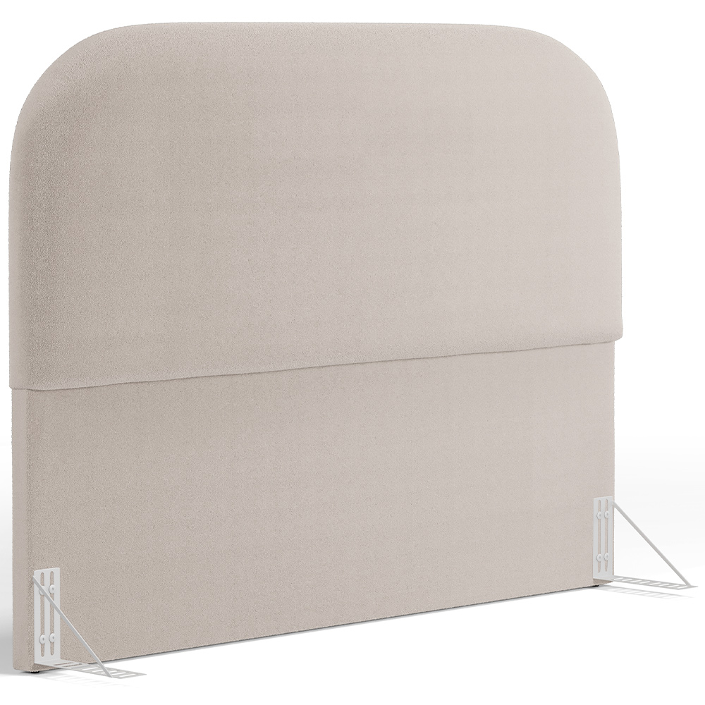 Cabeceira Cama Box Casal 140cm Orgânica Lanna W01 Bouclê Creme - Lyam Decor