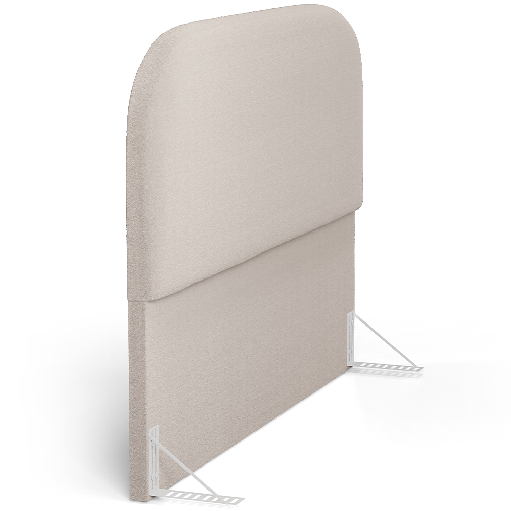 Cabeceira Cama Box Casal 140cm Orgânica Lanna W01 Bouclê Creme - Lyam Decor