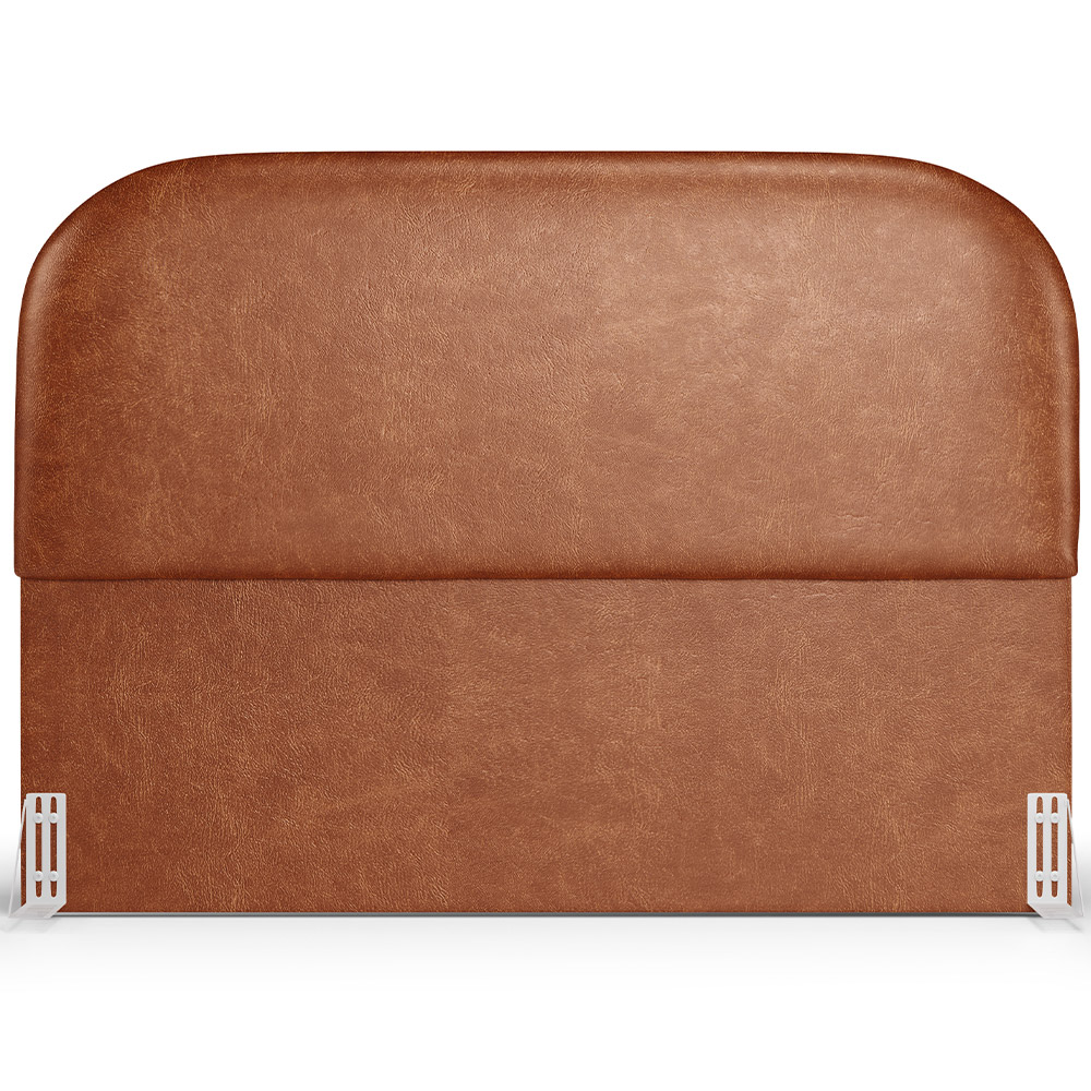 Cabeceira Cama Box Casal 140cm Orgânica Lanna W01 Couríssimo Camel - Lyam Decor