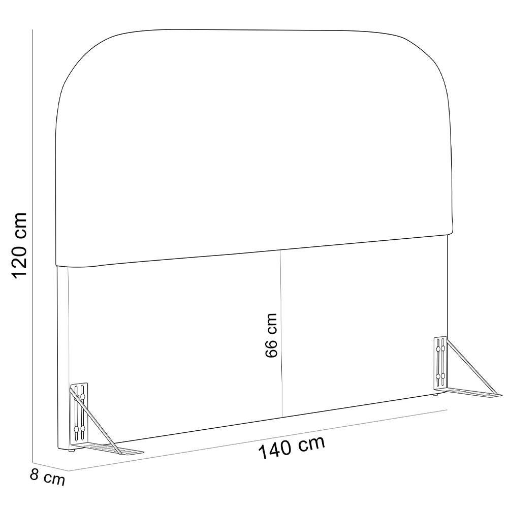 Cabeceira Cama Box Casal 140cm Orgânica Lanna W01 Suede Bege - Lyam Decor