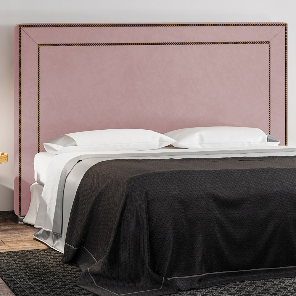 Cabeceira Cama Box Casal 195 cm P05 Berlim Veludo Rosê - Lyam
