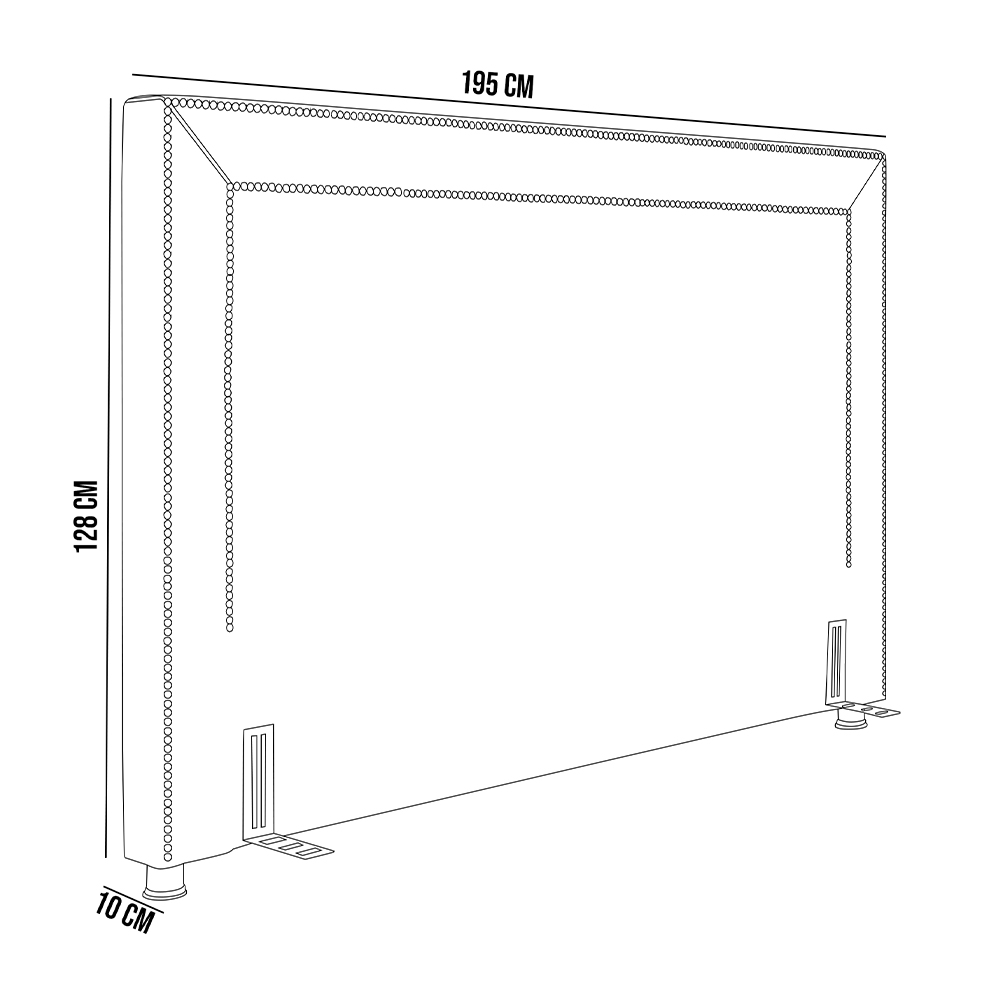 Cabeceira Cama Box Casal 195 cm P05 Berlim Veludo Rosê - Lyam