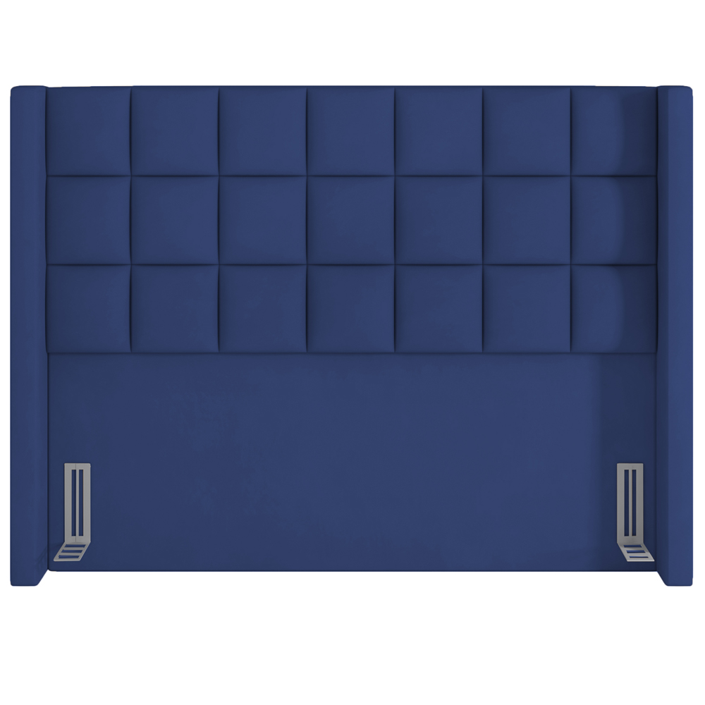 Cabeceira Cama Box Casal 195 cm P05 Paris Veludo Azul Marinho - Lyam