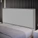 Cabeceira Cama Box Casal Com Tachas 140 cm Vicenza L02 Bouclê Cinza - Lyam Decor