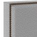 Cabeceira Cama Box Casal Com Tachas 140 cm Vicenza L02 Bouclê Cinza - Lyam Decor