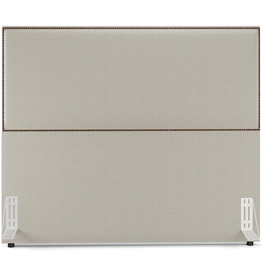 Cabeceira Cama Box Casal Com Tachas 140 cm Vicenza L02 Bouclê Creme - Lyam Decor
