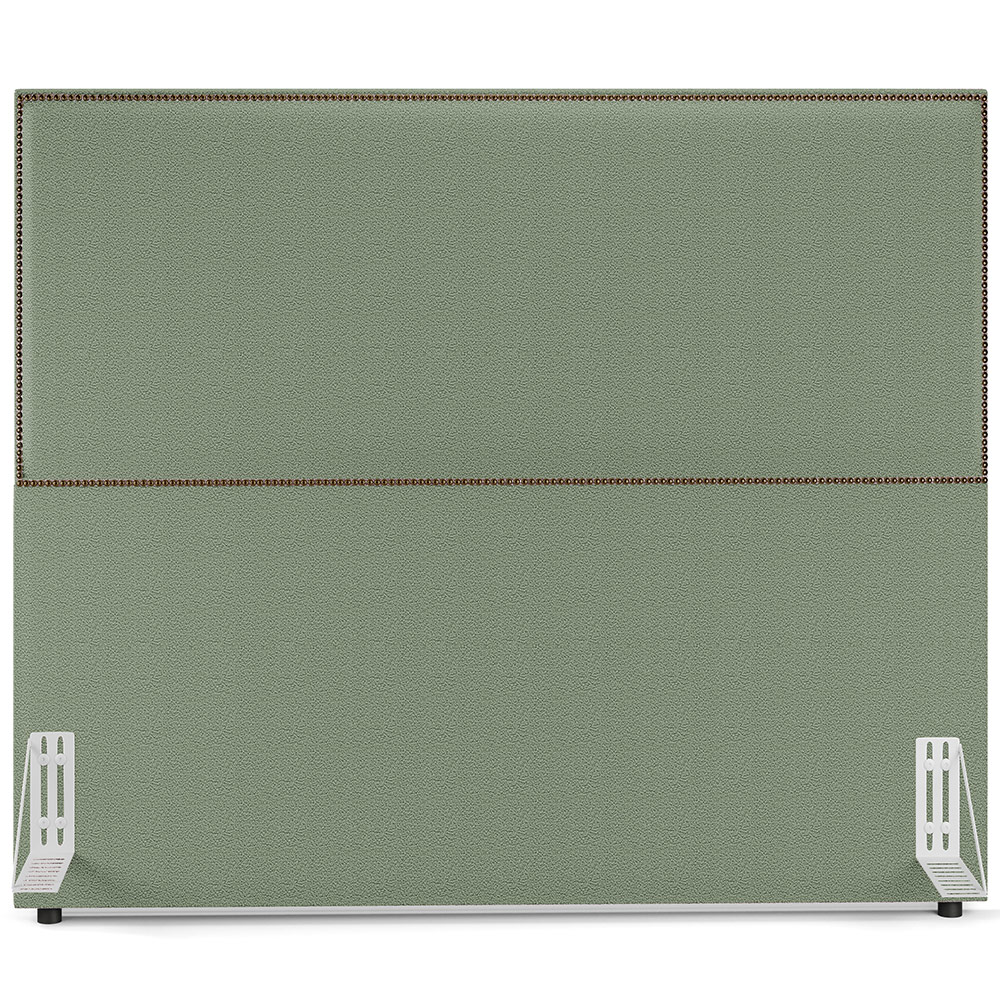Cabeceira Cama Box Casal Com Tachas 140 cm Vicenza L02 Bouclê Oliva - Lyam Decor