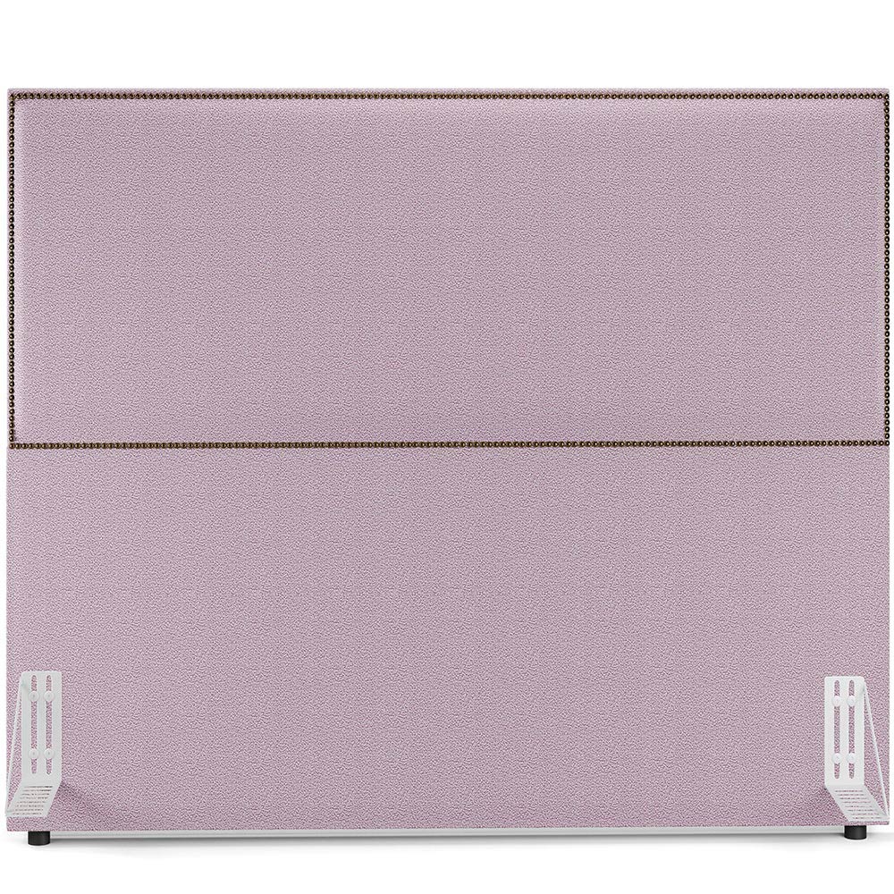 Cabeceira Cama Box Casal Com Tachas 140 cm Vicenza L02 Bouclê Rosê - Lyam Decor
