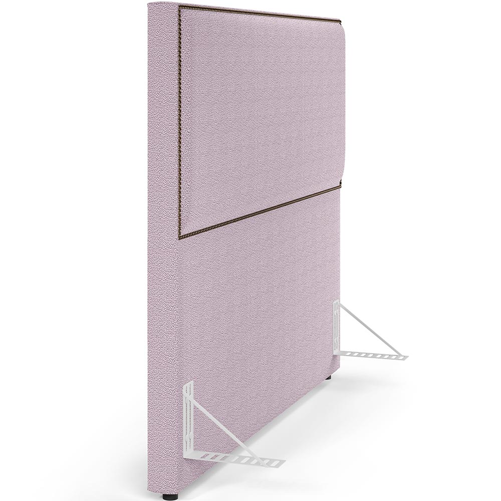 Cabeceira Cama Box Casal Com Tachas 140 cm Vicenza L02 Bouclê Rosê - Lyam Decor