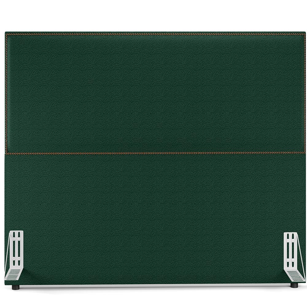 Cabeceira Cama Box Casal Com Tachas 140 cm Vicenza L02 Bouclê Verde - Lyam Decor