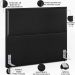 Cabeceira Cama Box Casal Com Tachas 140 cm Vicenza L02 Couríssimo Preto - Lyam Decor