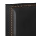 Cabeceira Cama Box Casal Com Tachas 140 cm Vicenza L02 Couríssimo Preto - Lyam Decor