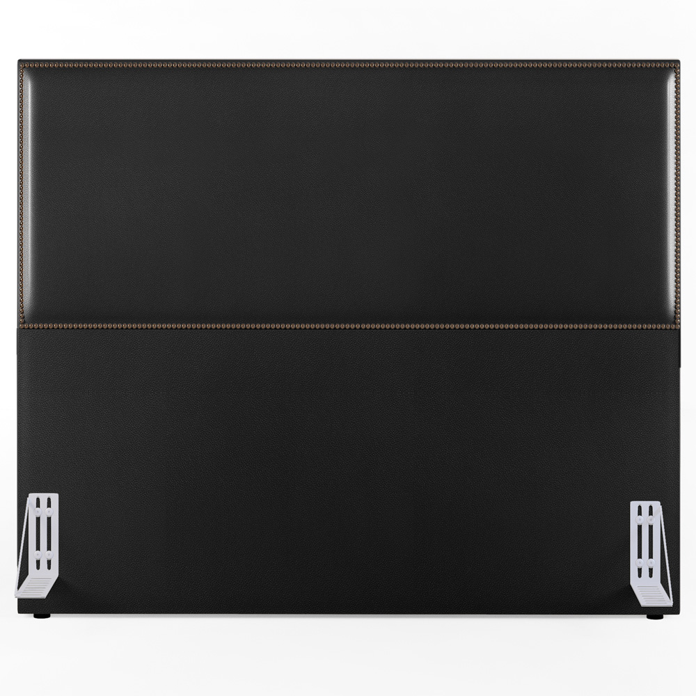 Cabeceira Cama Box Casal Com Tachas 140 cm Vicenza L02 Couríssimo Preto - Lyam Decor