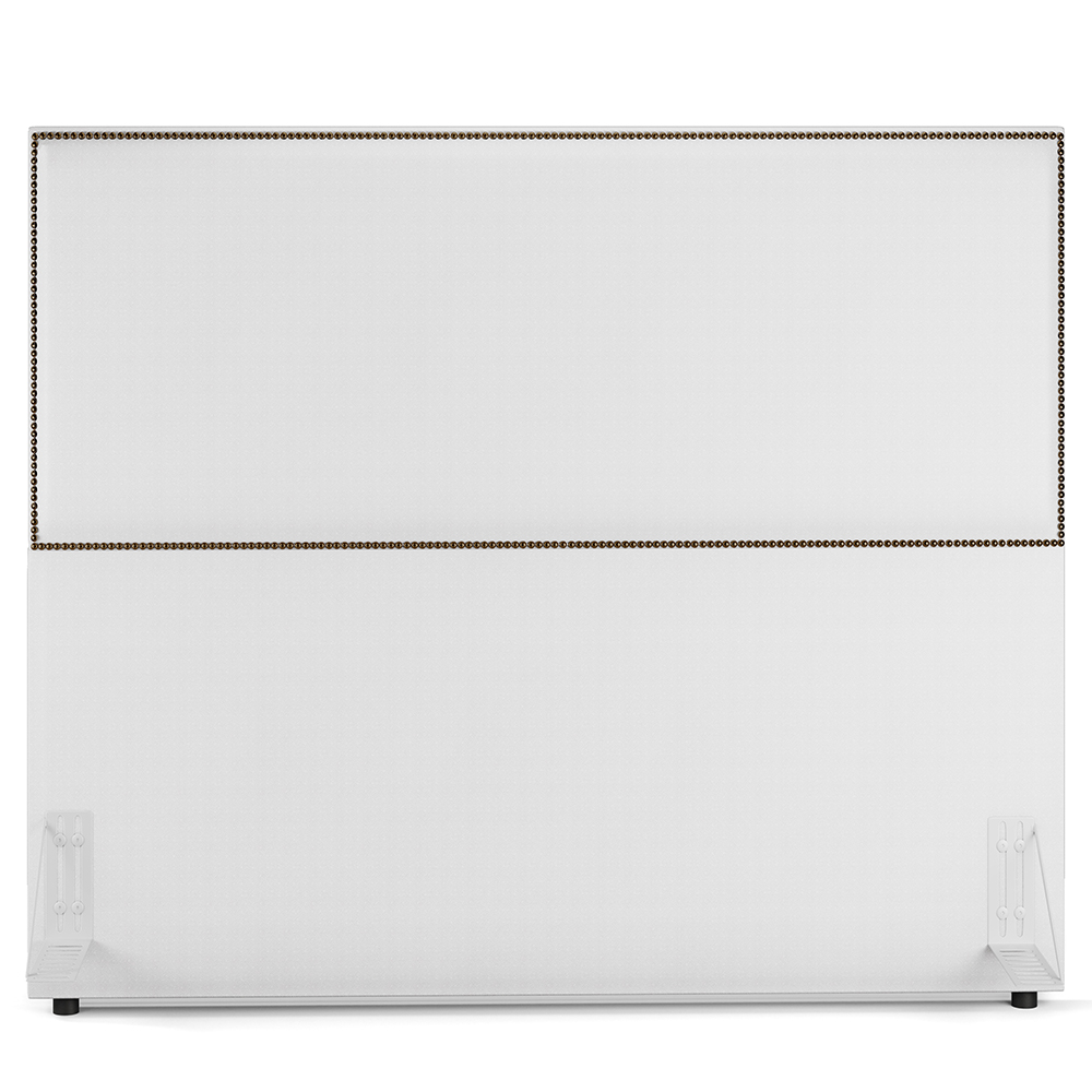 Cabeceira Cama Box Casal Com Tachas 140 cm Vicenza L02 Facto Branco - Lyam Decor